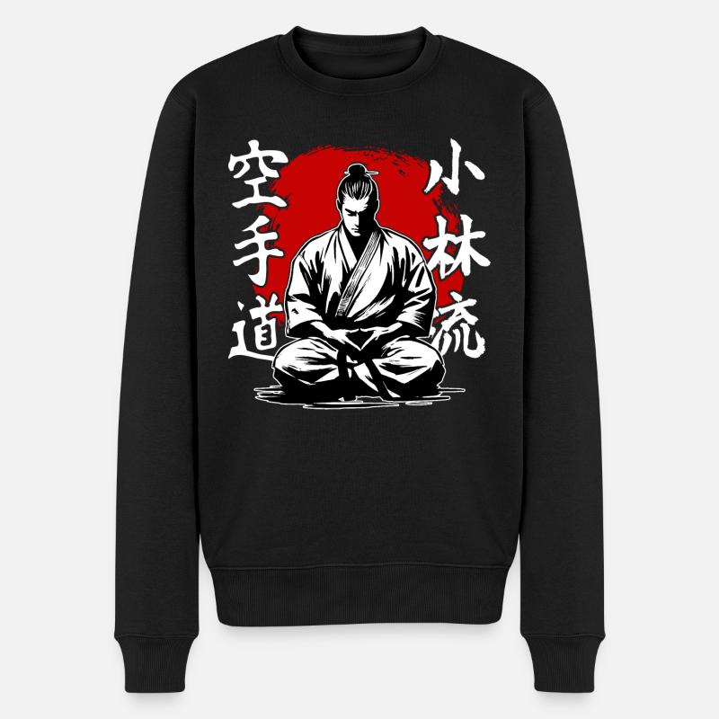Samurai Shorin Ryu Karate Kampfkunststil - Männer Premium Bio Pullover - Schwarz