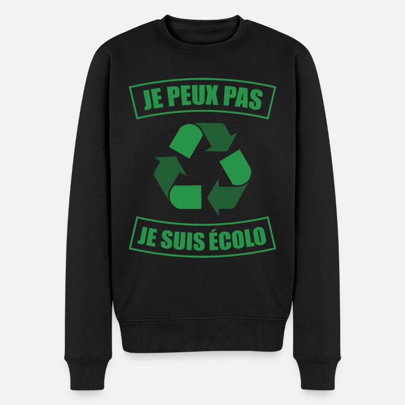 cadeau pour écolo | écologie recyclage vert bio - Pull Premium bio Homme - noir