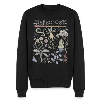 Harry Potter Herbology Botanische Kräuter Design - Männer Premium Bio Pullover - Schwarz - Vorne - Nico (187cm)
