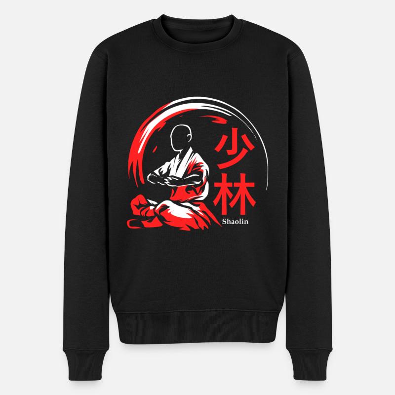 Kampfsport Shaolin - Männer Premium Bio Pullover - Schwarz