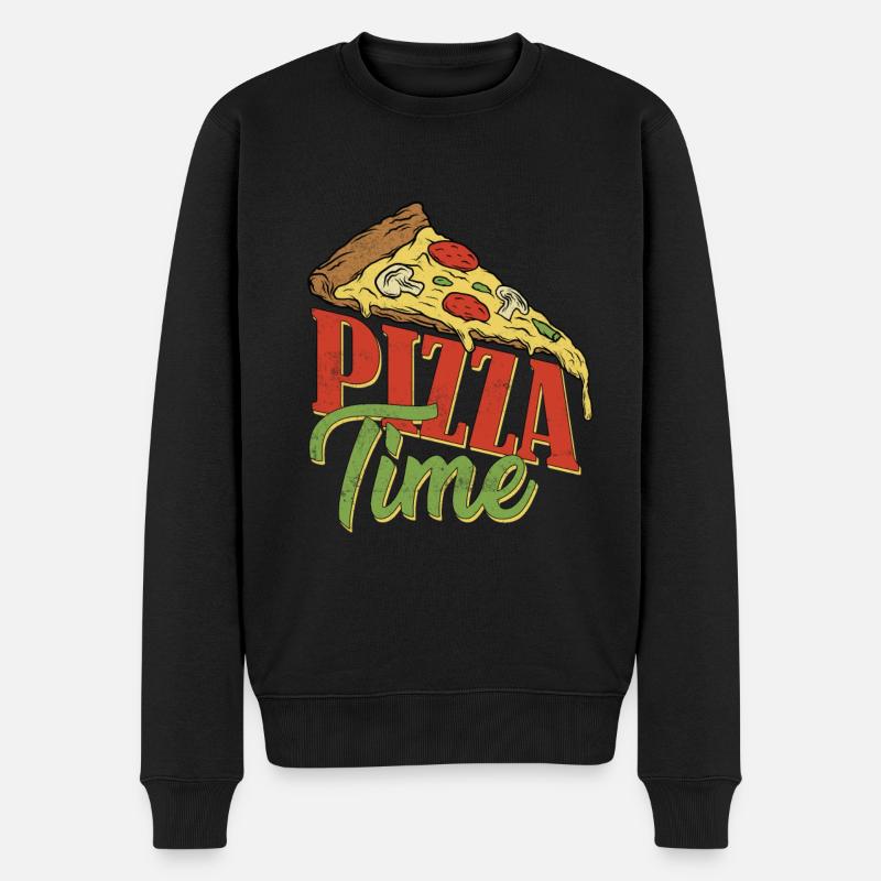 Citation de temps de pizza - Pull Premium bio Homme - noir