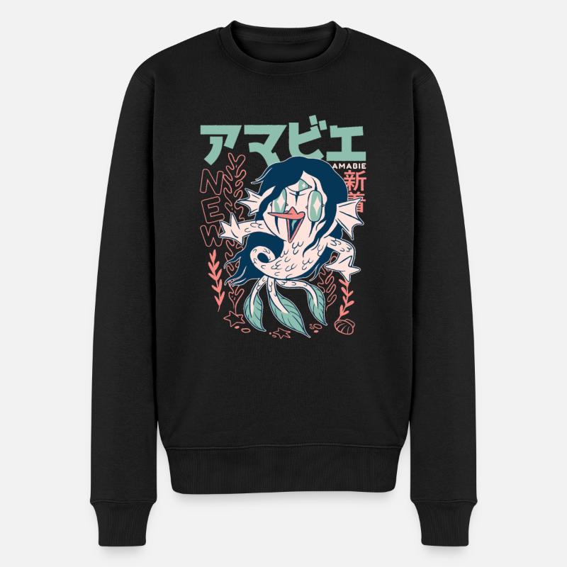 Manga - Männer Premium Bio Pullover - Schwarz