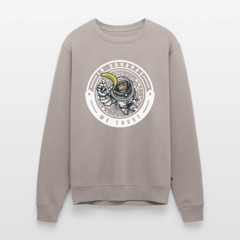 Monkey chimpanzee monkey monkey monkeys banana monkey monkey monkey Men's Premium Organic Jumper