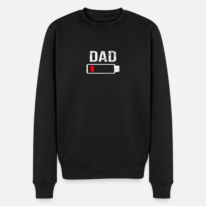 Papa batterie vide - Pull Premium bio Homme - noir