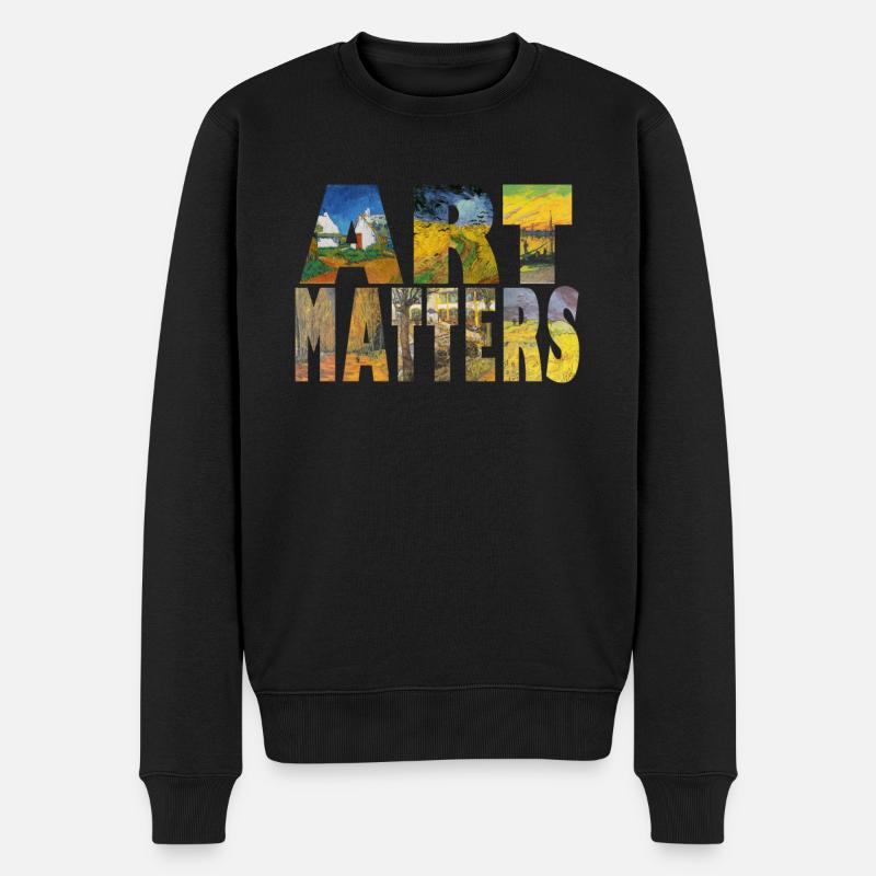 Art Matters Van Gogh Collage - Pull Premium bio Homme - noir