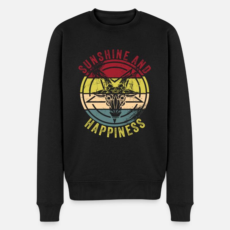 Heavy Metal - Männer Premium Bio Pullover - Schwarz