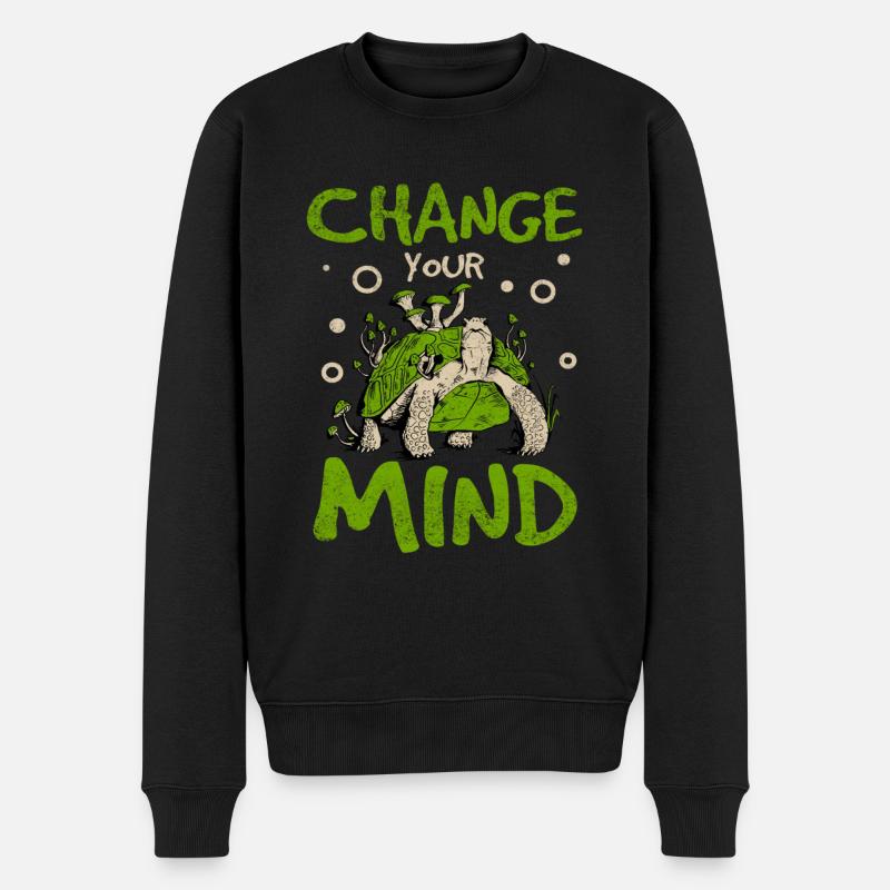 Ändern Sie Ihr Design Zum Klimawandel - Männer Premium Bio Pullover - Schwarz