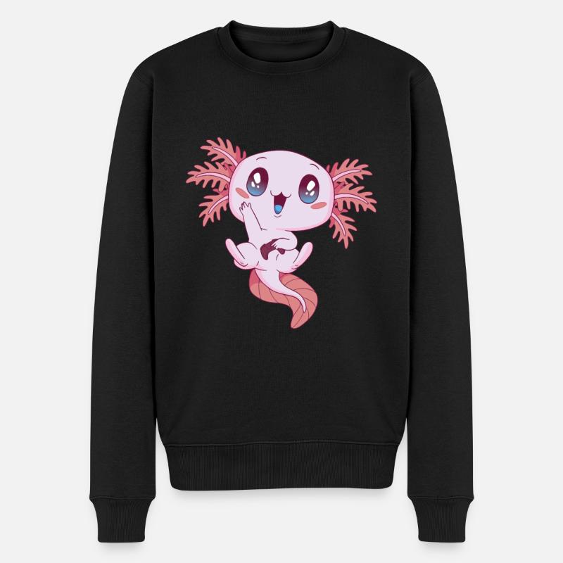 Gamesolotl Axolotl Gaming Gamer - Pull Premium bio Homme - noir