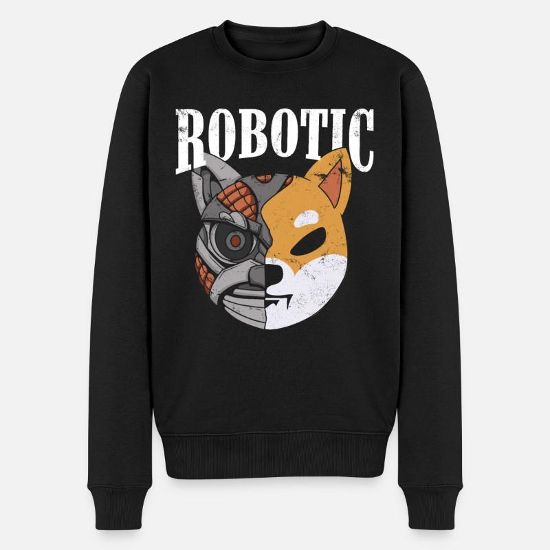 Roboterdesign Für Roboteringenieur Oder Fans - Männer Premium Bio Pullover - Schwarz