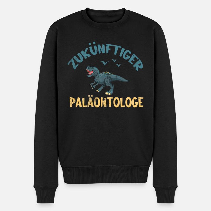 Zukünftiger Paläontologe, Dinosaurier - Männer Premium Bio Pullover - Schwarz