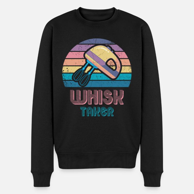 Schneebesenträger Für Bäcker Oder Backfans - Männer Premium Bio Pullover - Schwarz