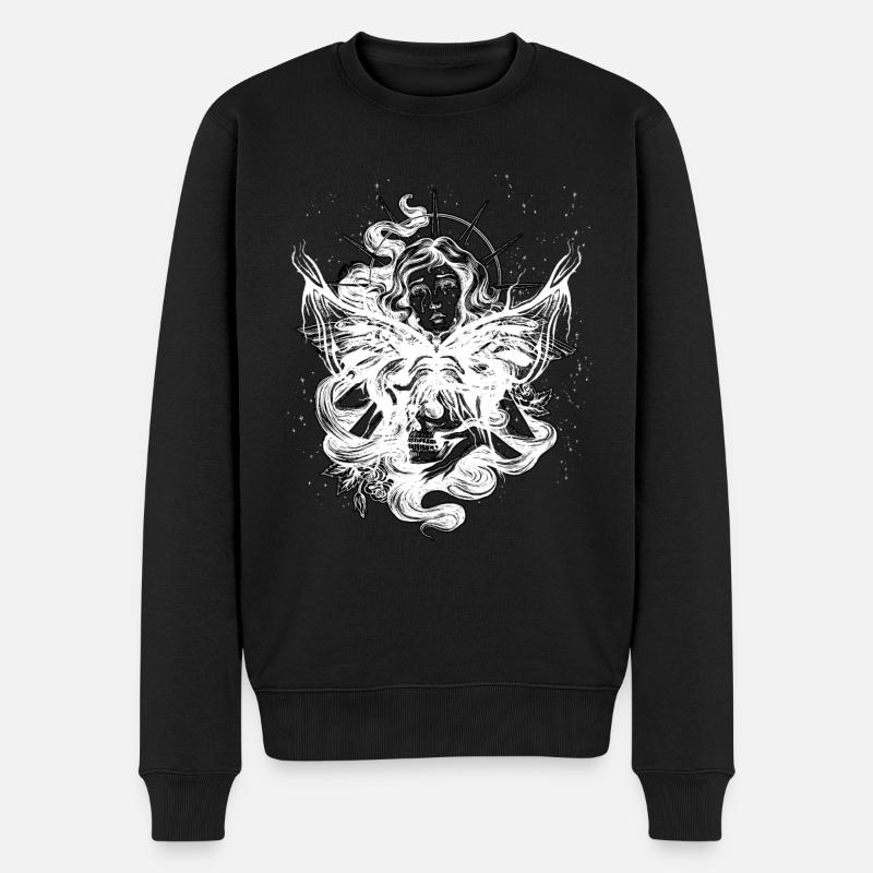 Okkult Goth Gothic Punk Grunge - Männer Premium Bio Pullover - Schwarz
