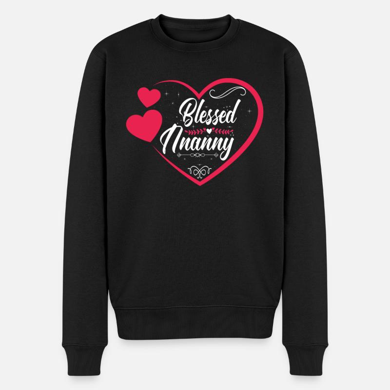 Gesegnete Nanny Für Großmutter Oma - Männer Premium Bio Pullover - Schwarz