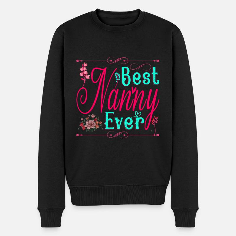 Meilleure nounou de tous les temps pour grand-mère grand-mère - Pull Premium bio Homme - noir