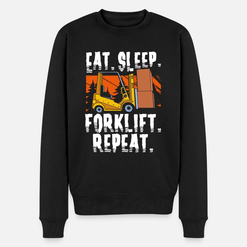 Gabelstaplerfahrer - Männer Premium Bio Pullover - Schwarz