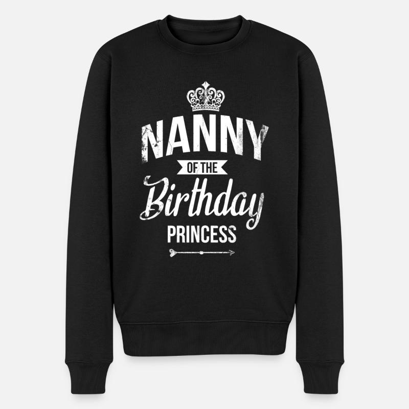 Nounou la princesse d’anniversaire pour - Pull Premium bio Homme - noir