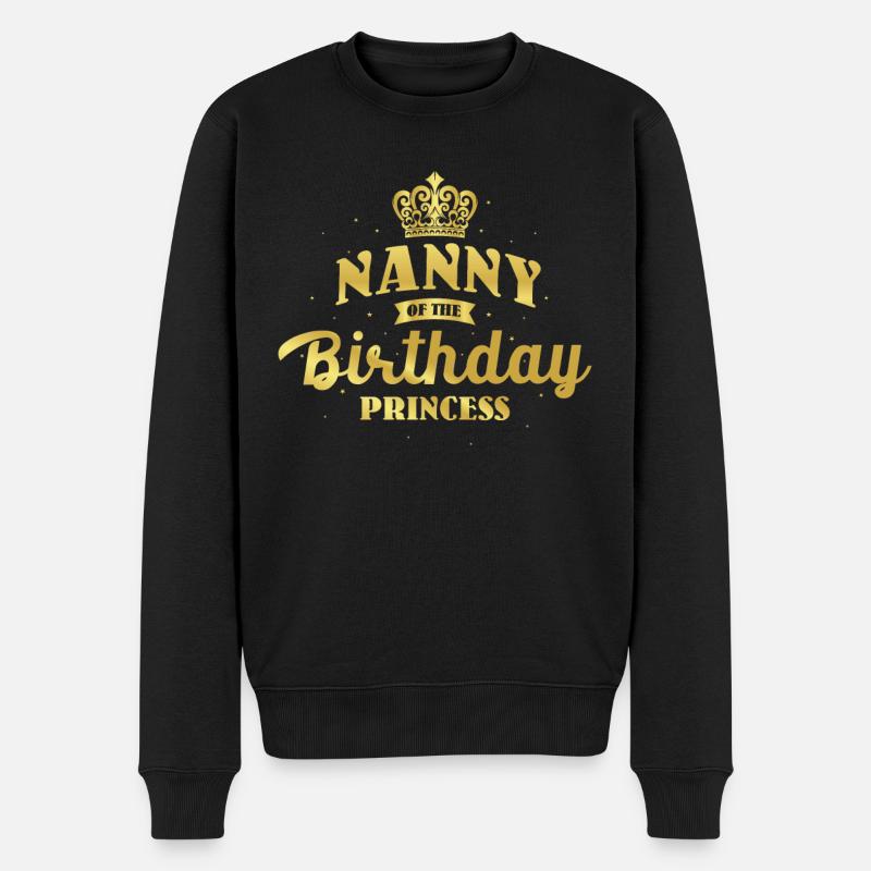 Nounou la princesse d’anniversaire pour - Pull Premium bio Homme - noir
