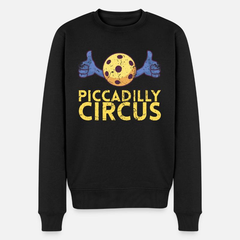 Piccadilly Circus Für Pickleball-spieler Oder - Männer Premium Bio Pullover - Schwarz