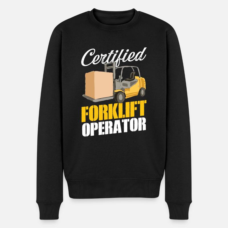 Gabelstapler - Männer Premium Bio Pullover - Schwarz