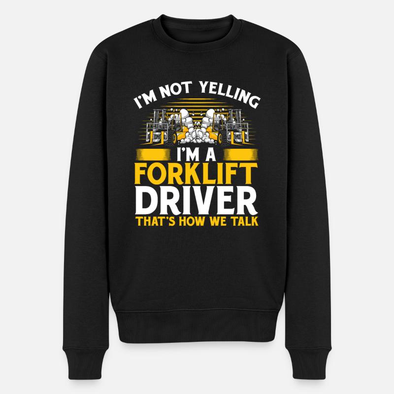 Staplerfahrer Geschenkidee - Männer Premium Bio Pullover - Schwarz