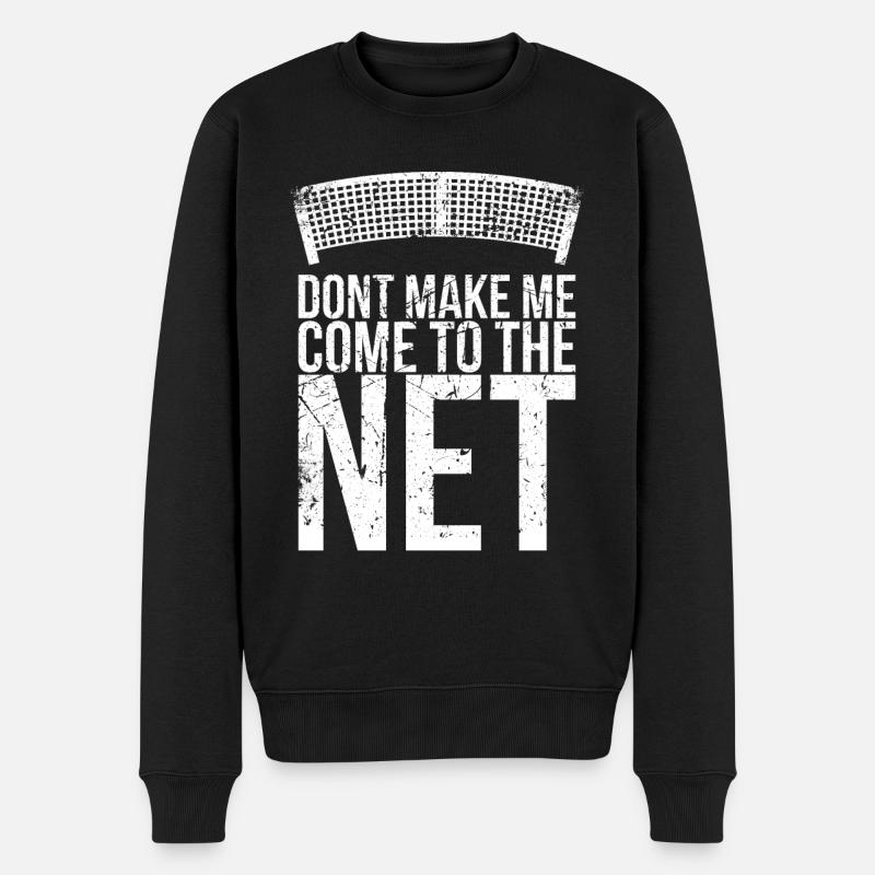 Ne me laissez pas aller à la conception du filet pour le tennis - Pull Premium bio Homme - noir