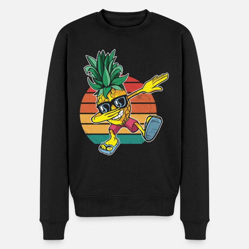 Dabbing Pineapple Lunettes de soleil Design pour le - Pull Premium bio Homme - noir