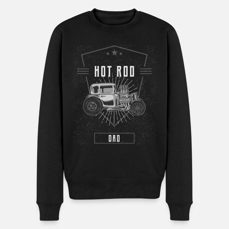 Hot Rod Dad Design pour les fans de voitures classiques - Pull Premium bio Homme - noir