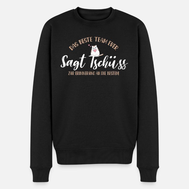 Tschüss vom Team, Abschied - Männer Premium Bio Pullover - Schwarz