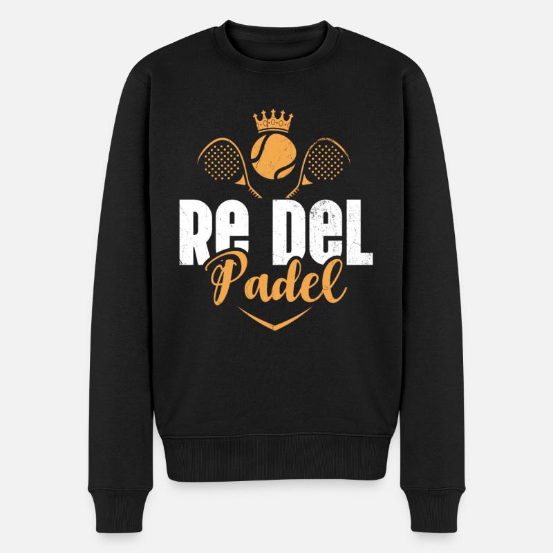 Padel-tennis - Männer Premium Bio Pullover - Schwarz