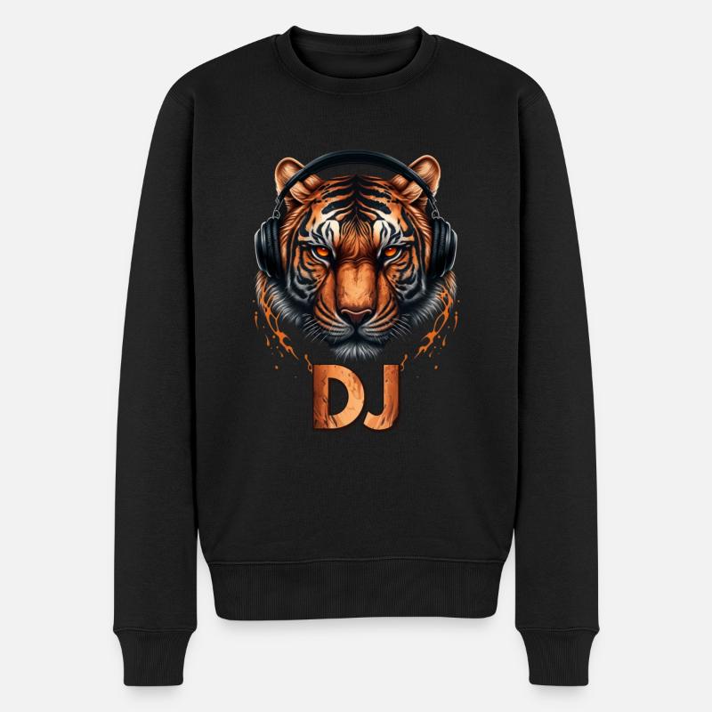 DJ Tiger sauvage - Pull Premium bio Homme - noir