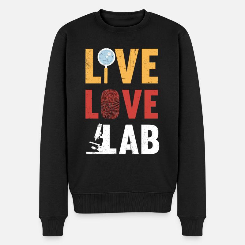 Live Love Lab, Enquêteur - Pull Premium bio Homme - noir