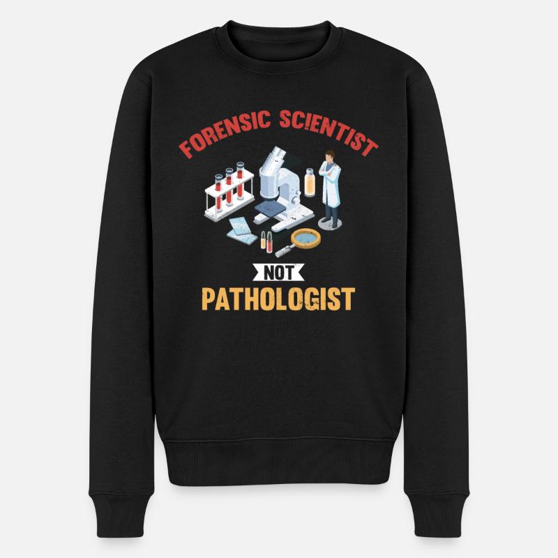 Forensiker, Kein Pathologe, Ermittler - Männer Premium Bio Pullover - Schwarz