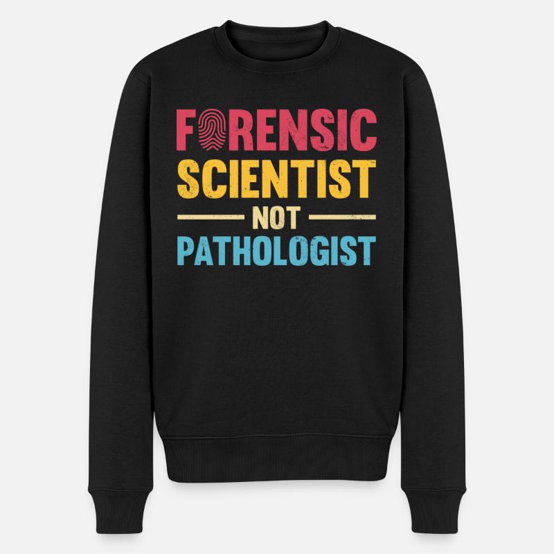 Forensiker Statt Pathologe, Ermittler - Männer Premium Bio Pullover - Schwarz