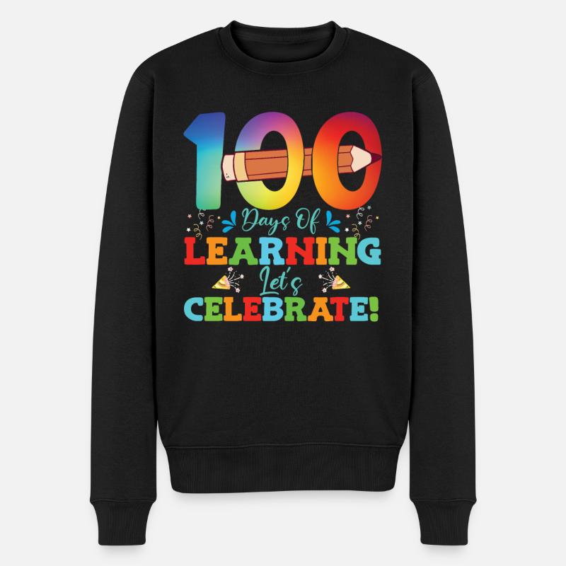 100 jours d’apprentissage Célébrons - Pull Premium bio Homme - noir