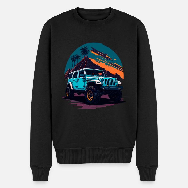 OFFROAD-Geländewagen - Männer Premium Bio Pullover - Schwarz