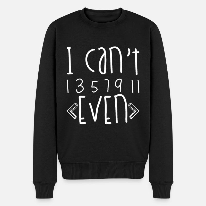 Mathematik - Naturwissenschaftslehrer Mathe Ich kann nicht einmal - Männer Premium Bio Pullover - Schwarz