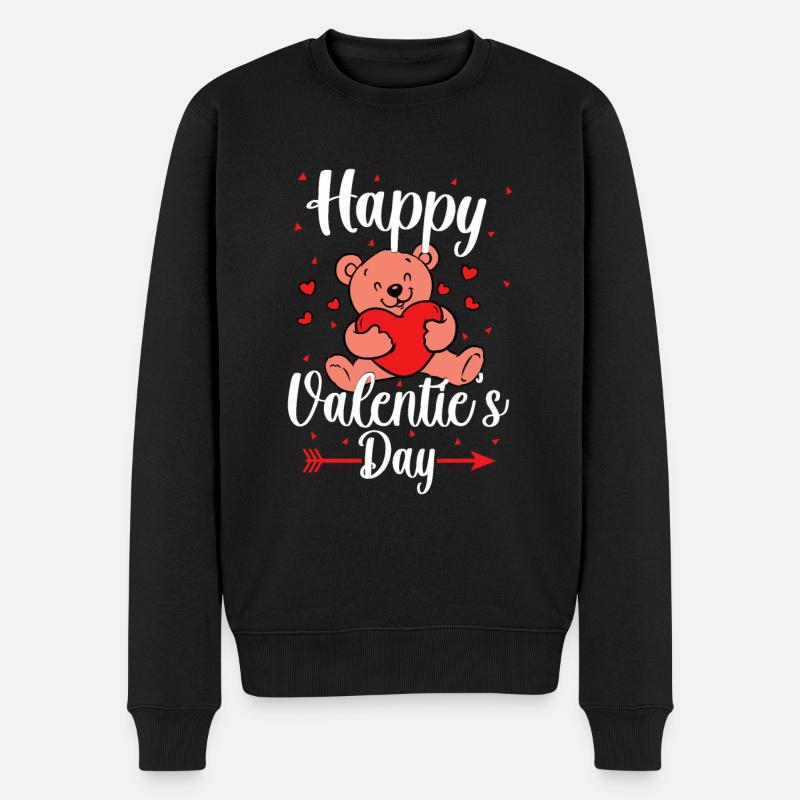 Chemise Saint-Valentin,Joyeuse Saint-Valentin - Pull Premium bio Homme - noir