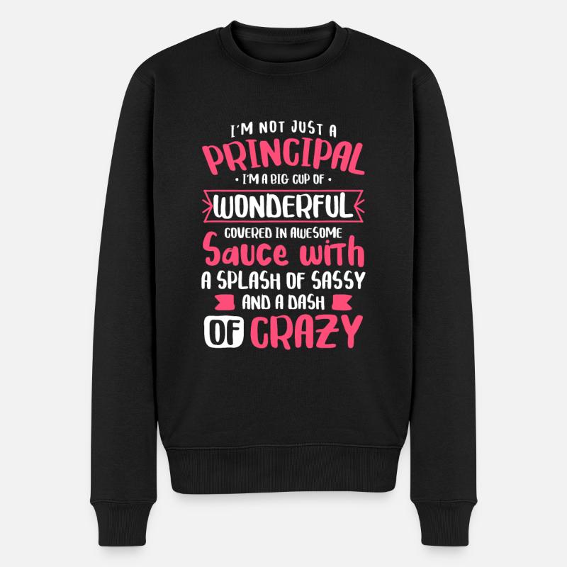 Ich bin nicht nur Schulleiter - Schullehrer - Männer Premium Bio Pullover - Schwarz