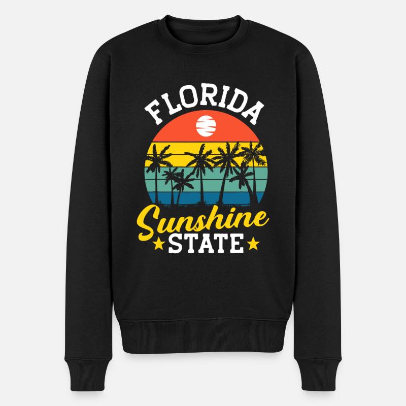 Sommerstrandliebhaber Florida Sunshine State - Männer Premium Bio Pullover - Schwarz