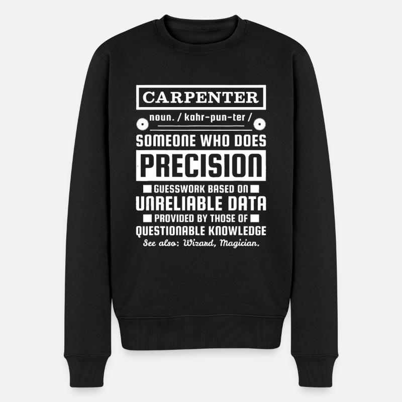 Funny Carpenter Definition - Männer Premium Bio Pullover - Schwarz