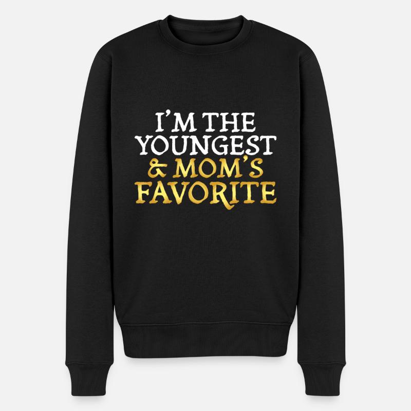 Je suis le plus jeune et le frère préféré de maman, drôle - Pull Premium bio Homme - noir