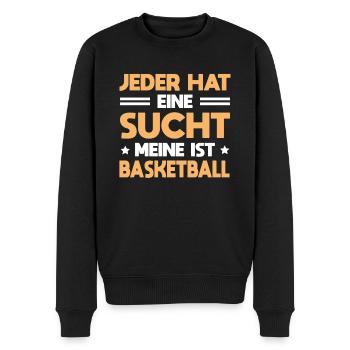 Sucht Basketball - Männer Premium Bio Pullover - Schwarz - Vorne - Nico (187cm)