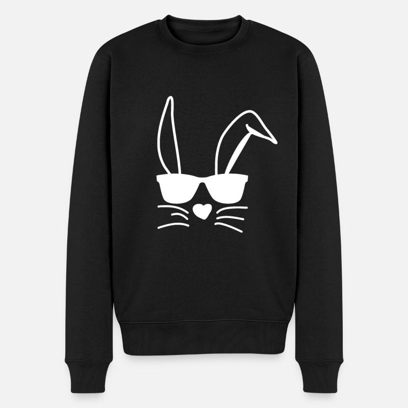 Hippe Oster-Sonnenbrille - Männer Premium Bio Pullover - Schwarz