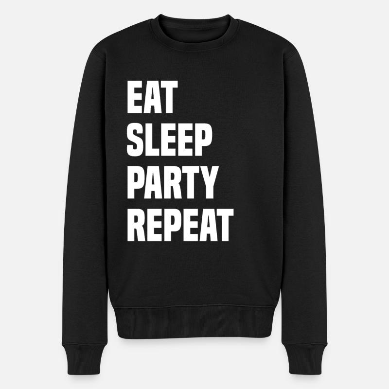Manger Sleep Party Répéter - Pull Premium bio Homme - noir