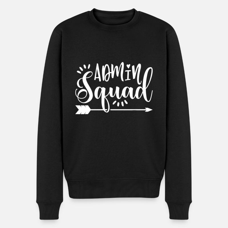 Schul-Admin-Geschenk Admin-Trupp - Männer Premium Bio Pullover - Schwarz