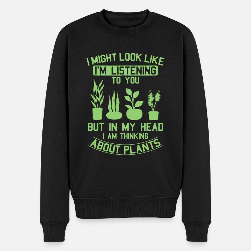 Pflanzenliebhaber Naturgärtner Gartenbauer - Männer Premium Bio Pullover - Schwarz