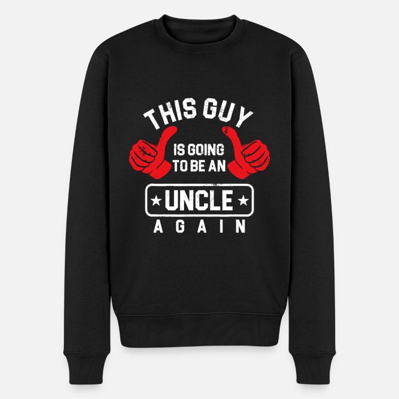 Onkel Schwangerschaftsankündigung wird Onkel sein - Männer Premium Bio Pullover - Schwarz