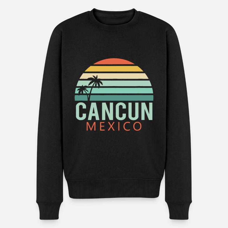Cancún Mexiko 2019 Souvenir - Männer Premium Bio Pullover - Schwarz