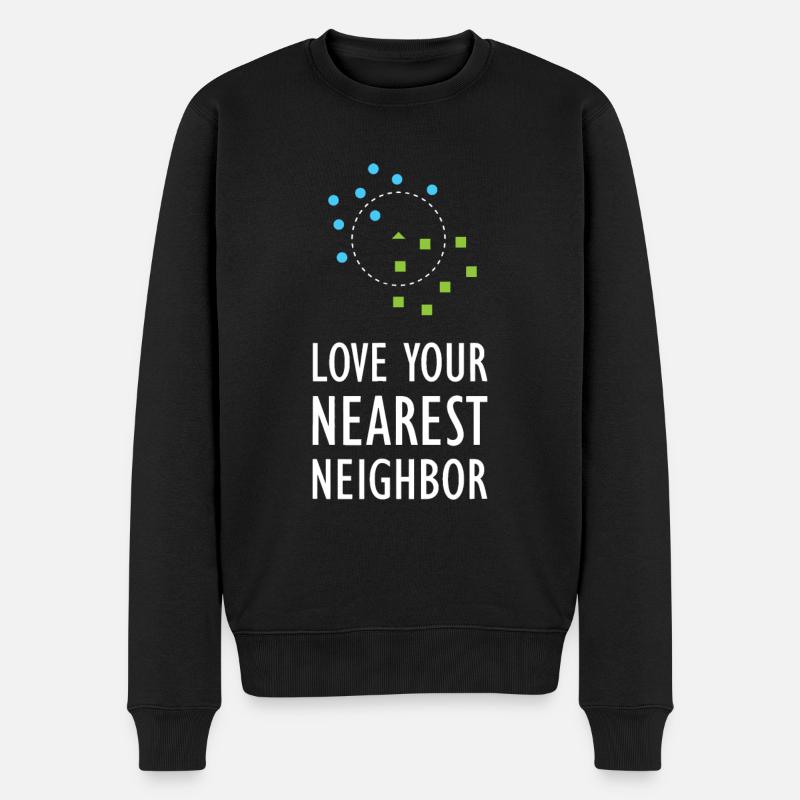 Maschinelles Lernen, Nächstester Nachbar, Algorithmus, KI-Kunst - Männer Premium Bio Pullover - Schwarz