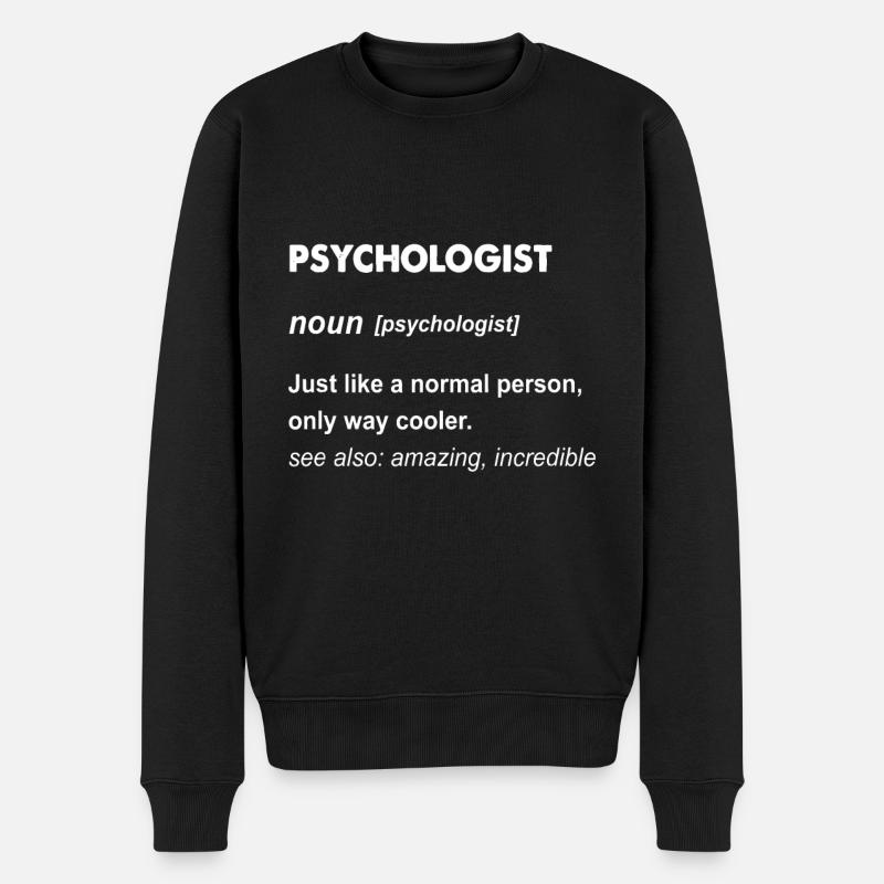Cadeau de psychologue - Pull Premium bio Homme - noir